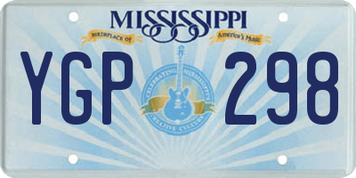 MS license plate YGP298