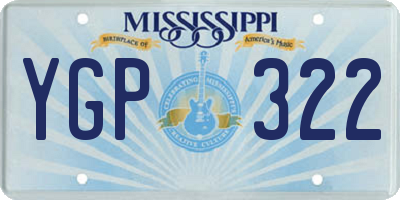 MS license plate YGP322