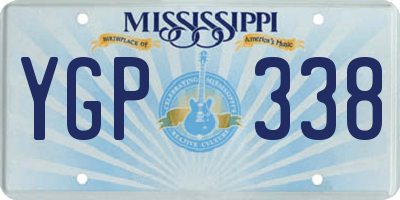 MS license plate YGP338