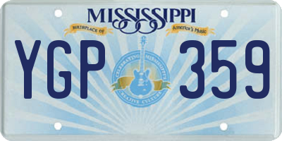 MS license plate YGP359