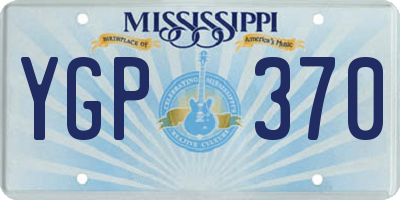 MS license plate YGP370