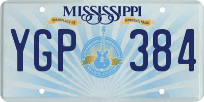 MS license plate YGP384