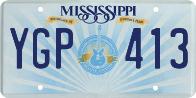 MS license plate YGP413