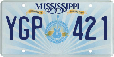 MS license plate YGP421