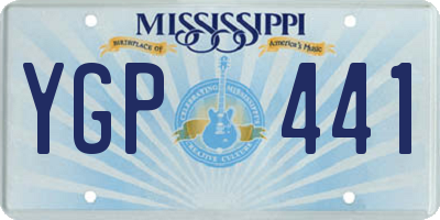 MS license plate YGP441