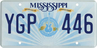 MS license plate YGP446