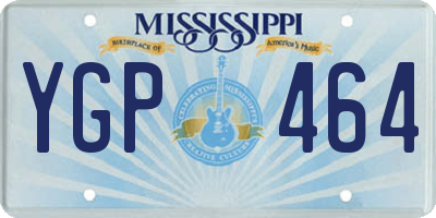 MS license plate YGP464