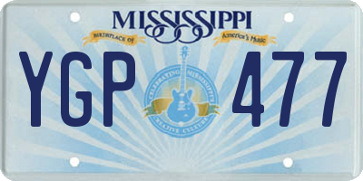 MS license plate YGP477