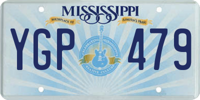 MS license plate YGP479
