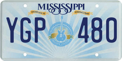 MS license plate YGP480