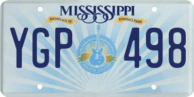 MS license plate YGP498