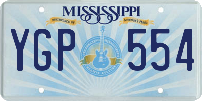 MS license plate YGP554