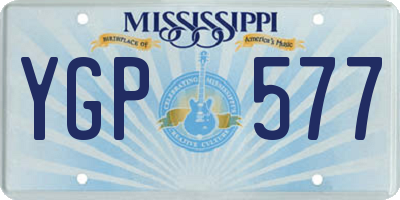 MS license plate YGP577