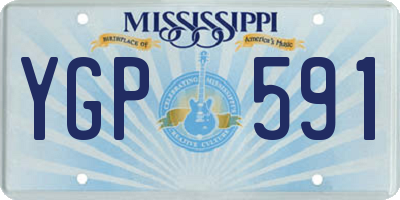 MS license plate YGP591