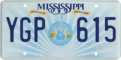 MS license plate YGP615