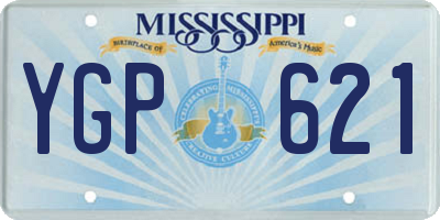 MS license plate YGP621