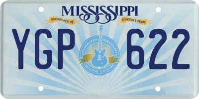 MS license plate YGP622