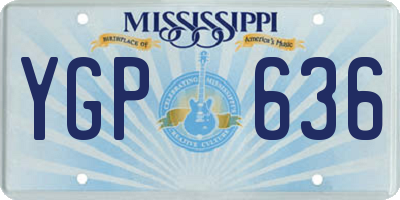 MS license plate YGP636