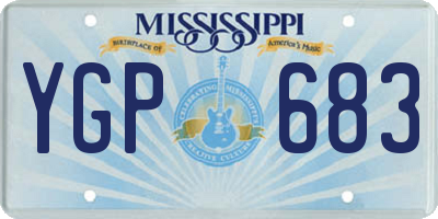 MS license plate YGP683