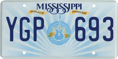 MS license plate YGP693