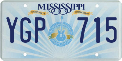 MS license plate YGP715