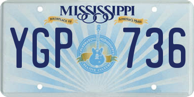 MS license plate YGP736