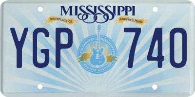 MS license plate YGP740