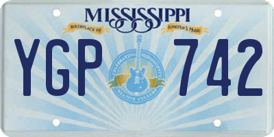 MS license plate YGP742