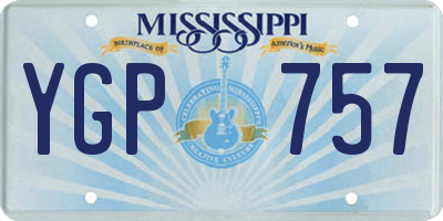 MS license plate YGP757