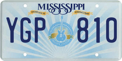 MS license plate YGP810