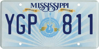 MS license plate YGP811