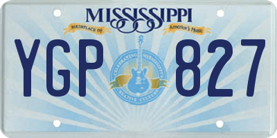 MS license plate YGP827