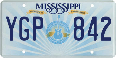 MS license plate YGP842