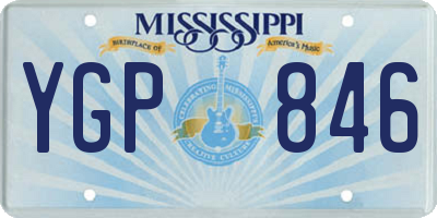 MS license plate YGP846