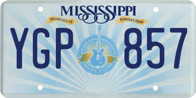 MS license plate YGP857