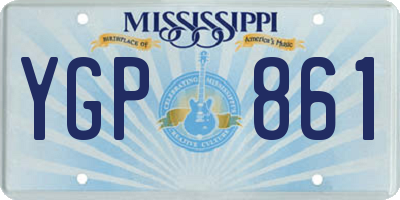 MS license plate YGP861