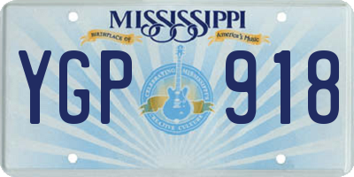 MS license plate YGP918