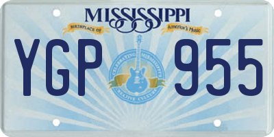 MS license plate YGP955