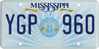 MS license plate YGP960