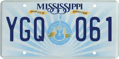 MS license plate YGQ061