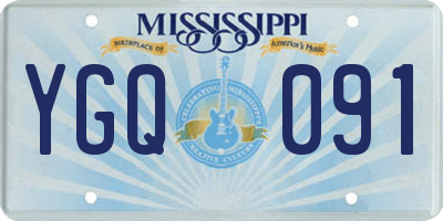 MS license plate YGQ091