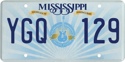 MS license plate YGQ129