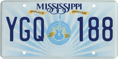 MS license plate YGQ188