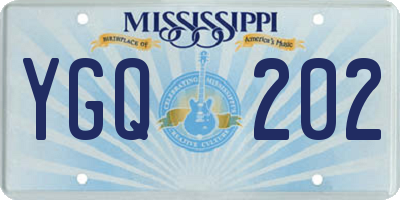 MS license plate YGQ202