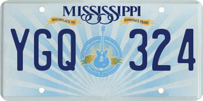 MS license plate YGQ324