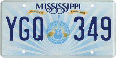 MS license plate YGQ349