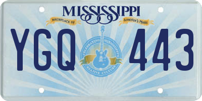 MS license plate YGQ443