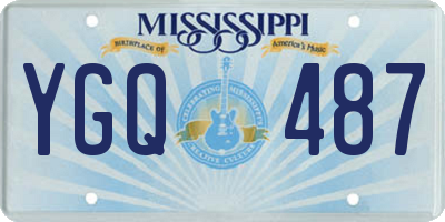 MS license plate YGQ487