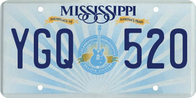 MS license plate YGQ520