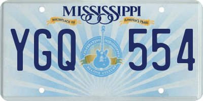 MS license plate YGQ554